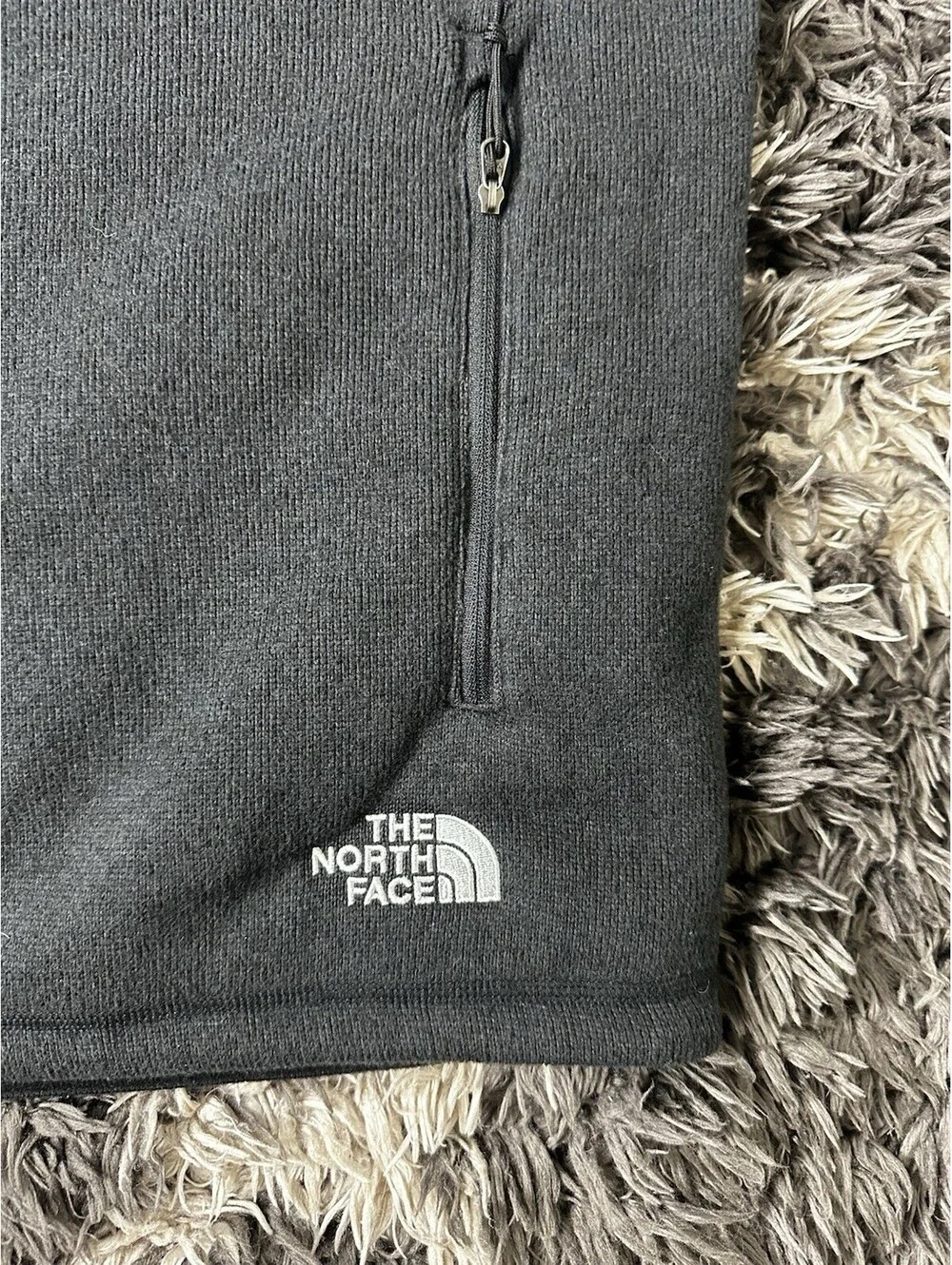 The North Face Mens XL Fleece Vest Black Full Zip Kyber Herbicide Corporate